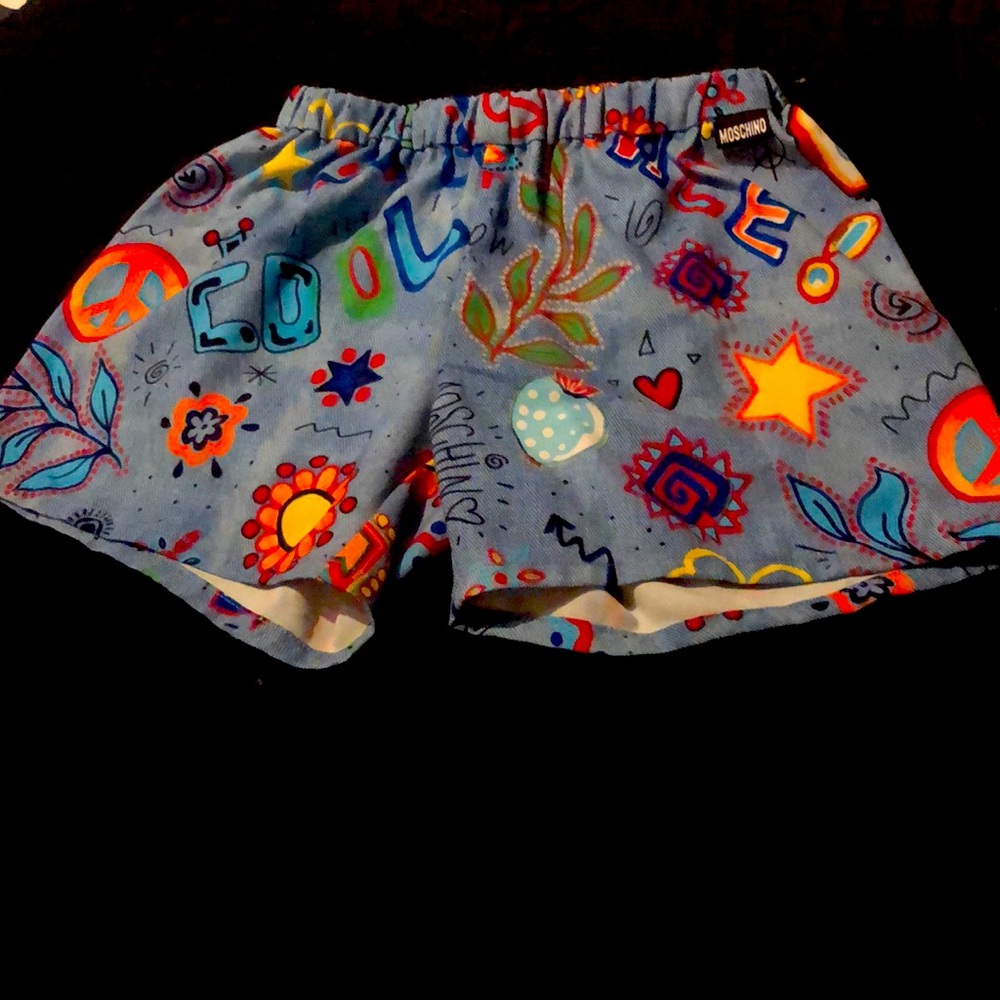 Girls Moschino shorts.